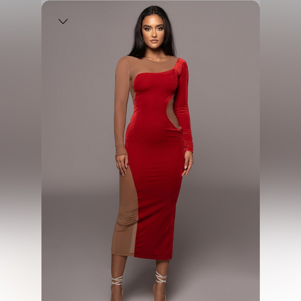 Red Thelma Dress JLUXE